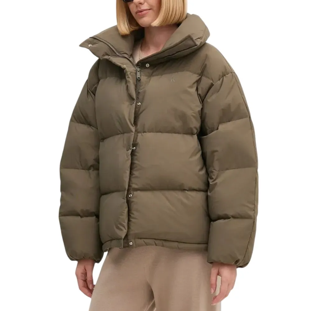 Calvin Klein Jeans Women's Gray Polyester Jackets & Coat