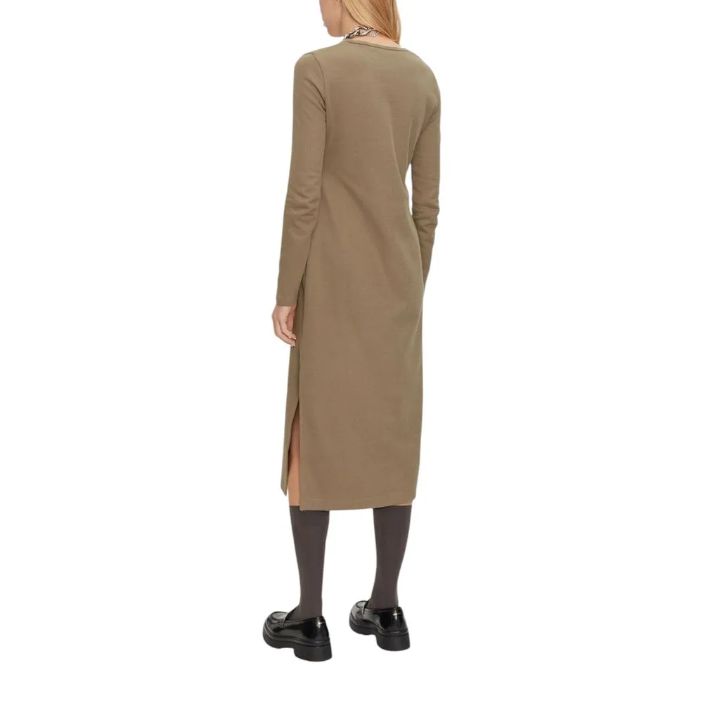 Calvin Klein Jeans Women's Beige Cotton Dress