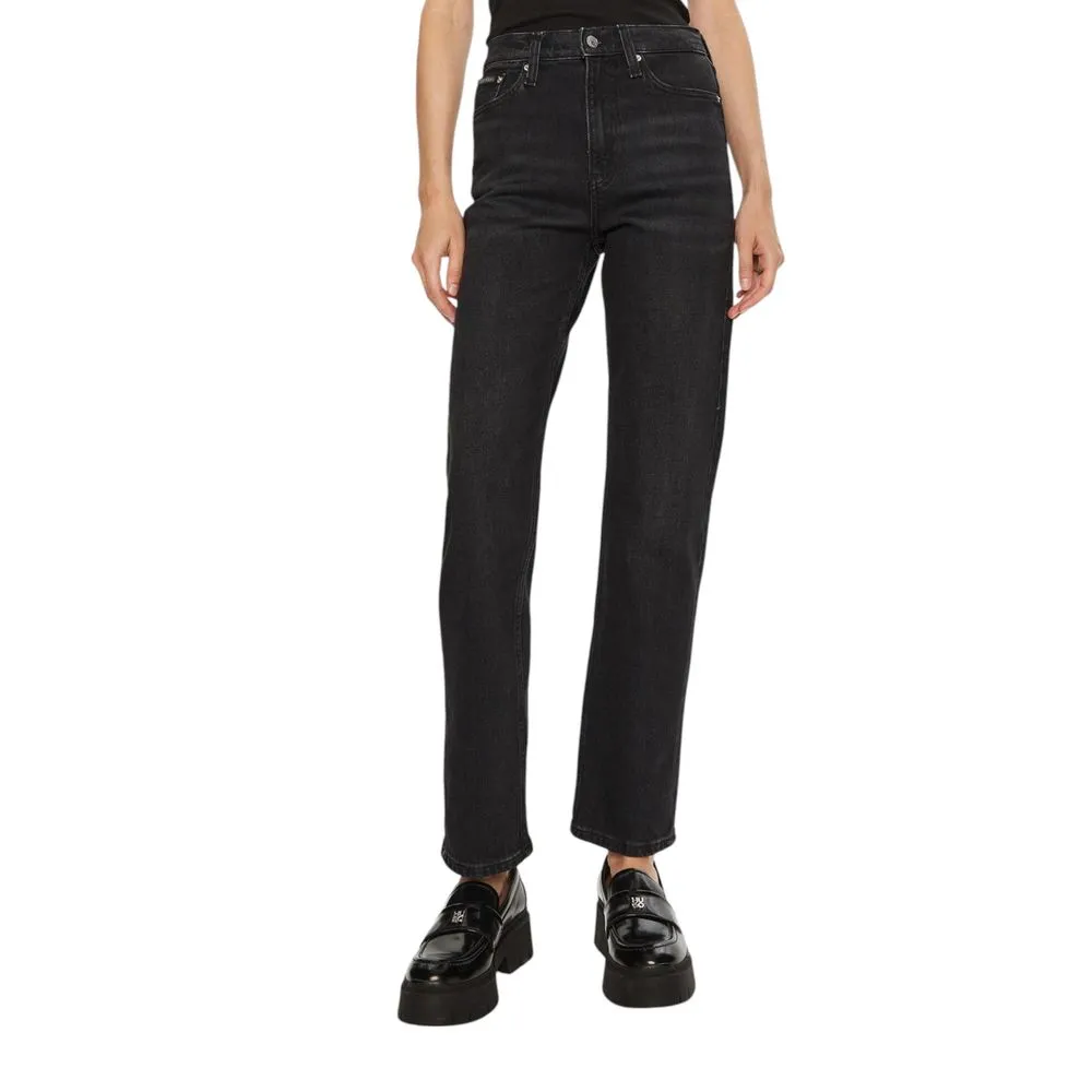 Calvin Klein Jeans Women's Black Cotton Jeans & Pant