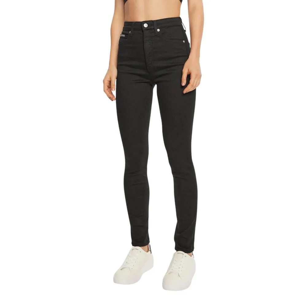 Calvin Klein Jeans Women's Black Cotton Jeans & Pant