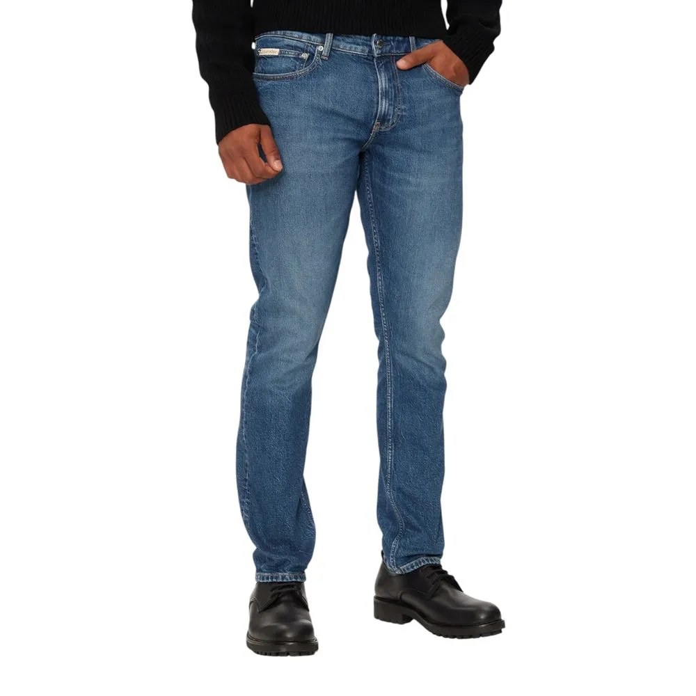 Calvin Klein Jeans Men's Blue Cotton Jeans & Pant