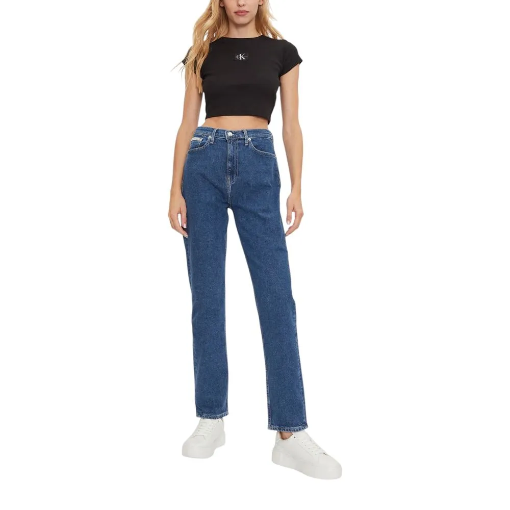 Calvin Klein Jeans Women's Blue Cotton Jeans & Pant