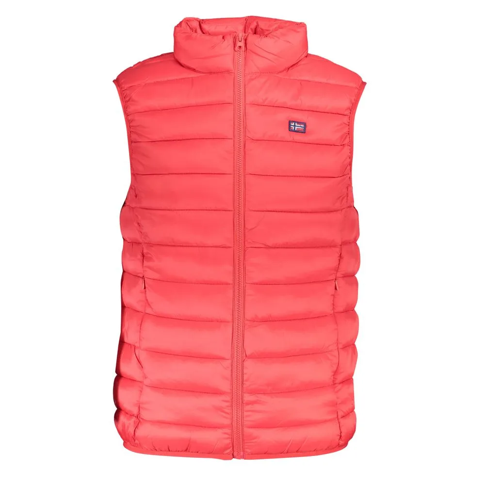 Norway 1963 Men's Sleek Sleeveless Pink Polyamide Jacket