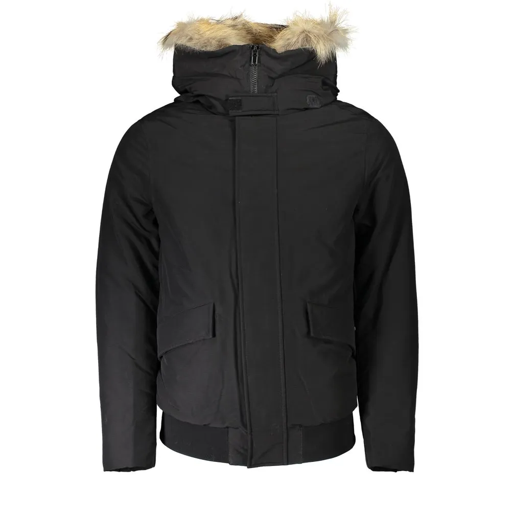 Woolrich Men's Black Cotton Jacket