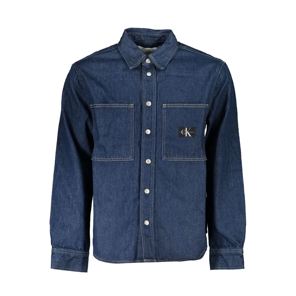 Calvin Klein Men's Classic Blue Cotton Denim Jacket