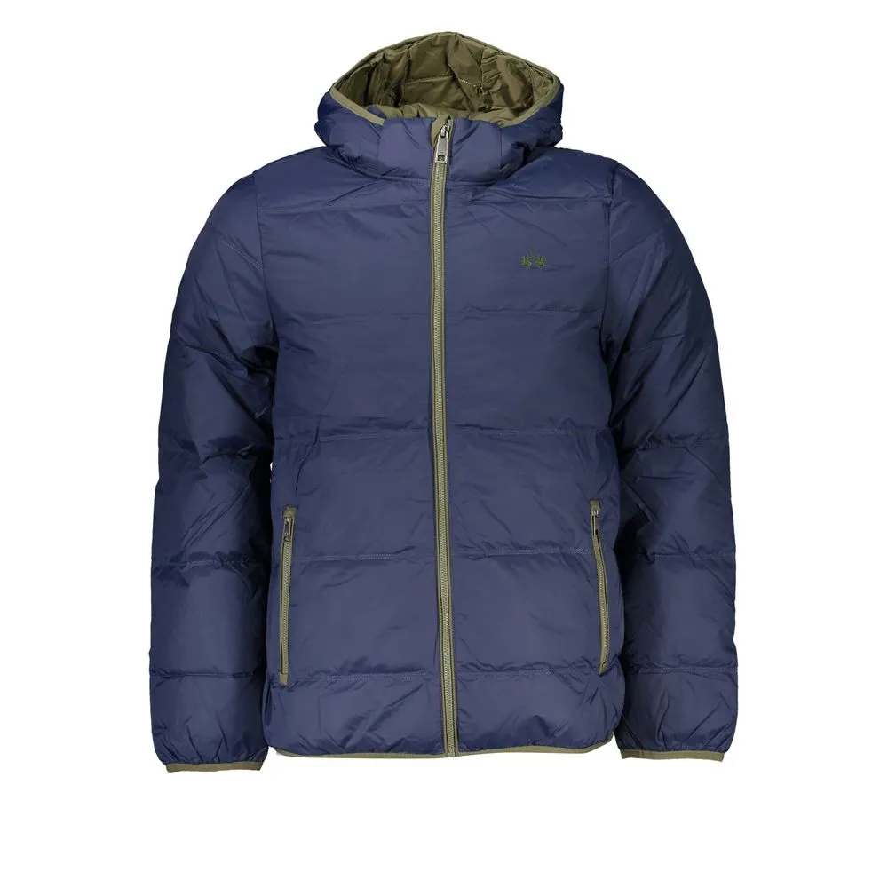La Martina Men's Chic Blue Lightweight Hooded Jacket