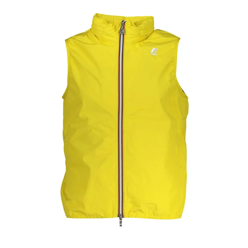 K-WAY Men's Sleek Sleeveless Yellow Designer Jacket