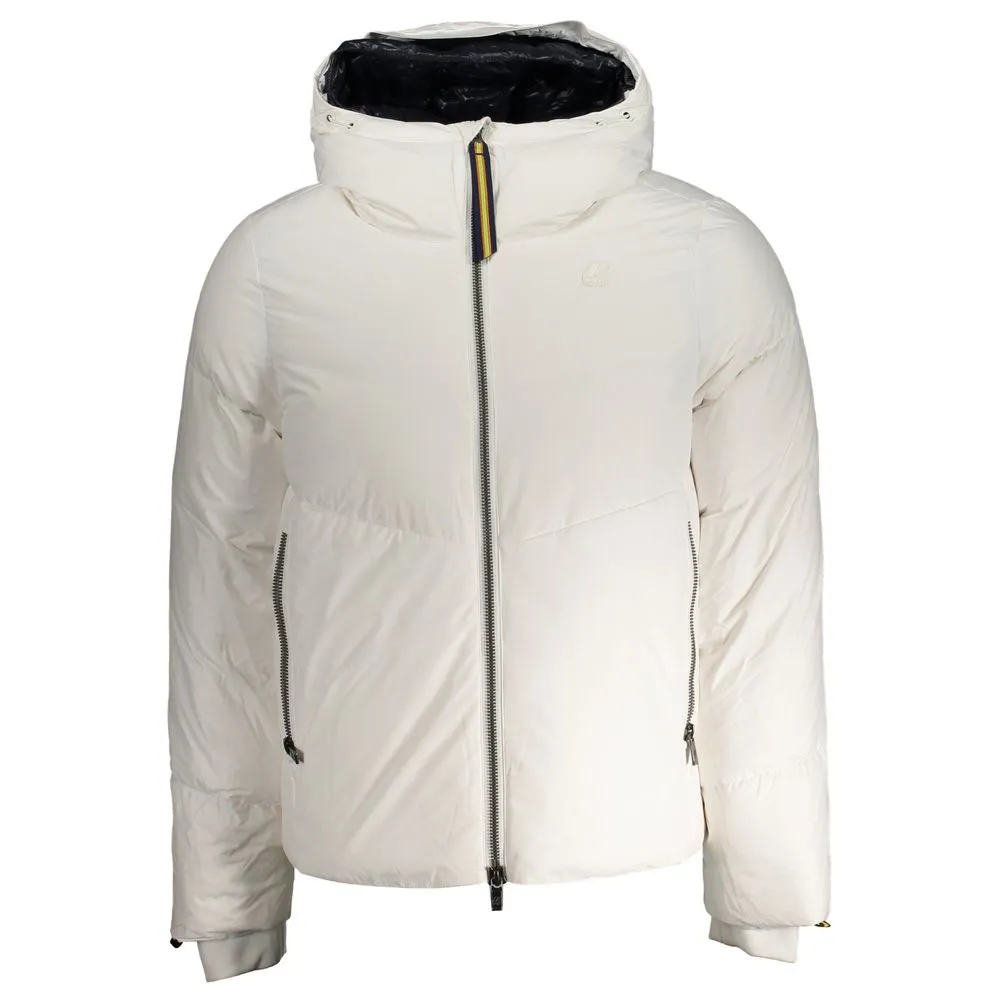 K-WAY Men's White Polyester Jacket