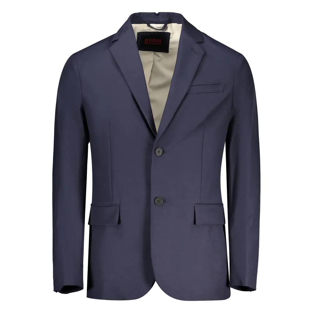 Guess Jeans Men's Blue Cotton Jacket