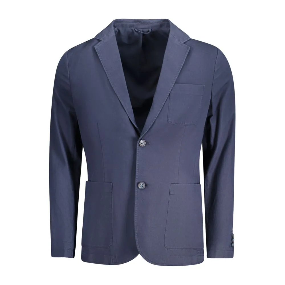 Guess Jeans Men's Blue Cotton Mens Jacket