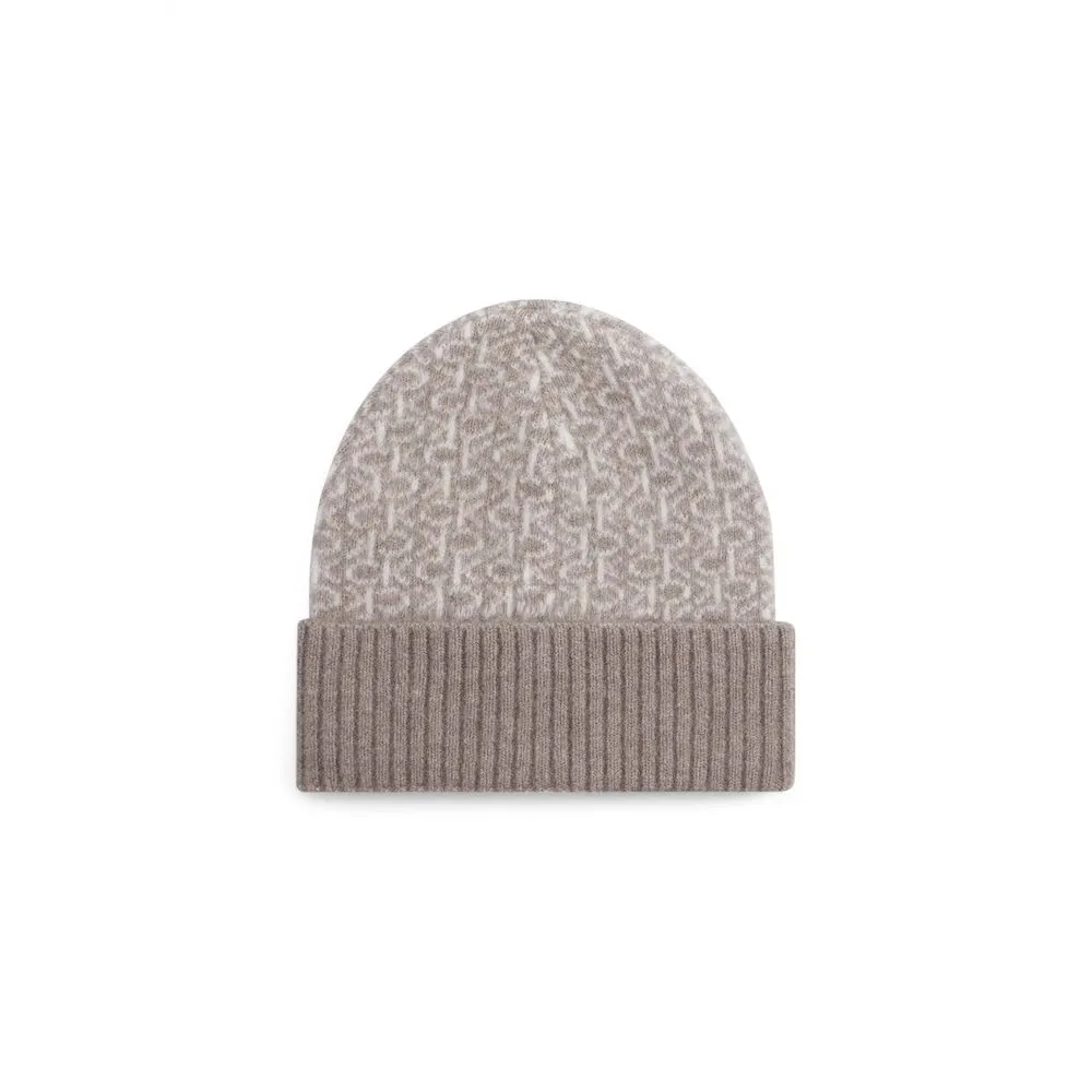 Calvin Klein Women's Beige Alpaca Leather Hat