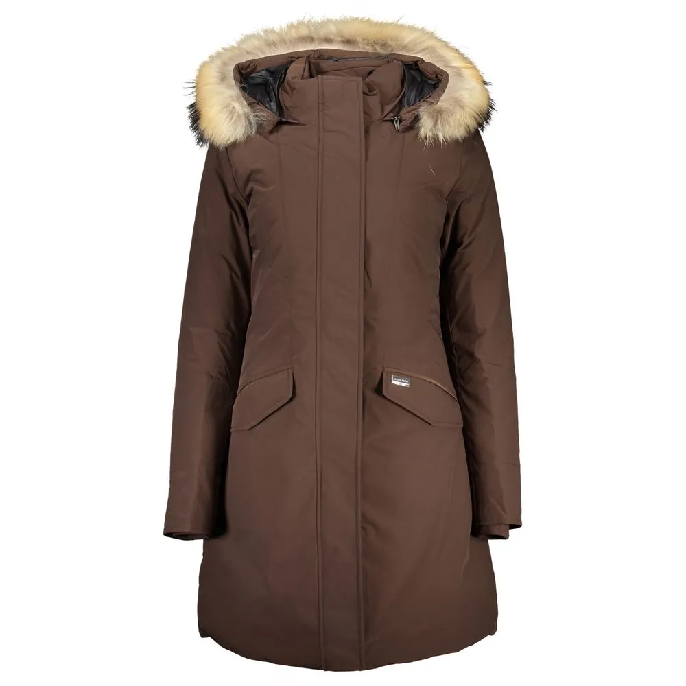 Woolrich Women's Brown Cotton Jackets & Coat