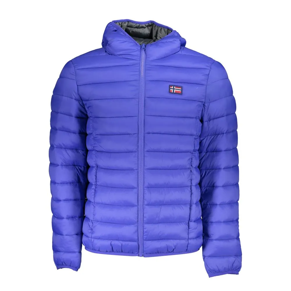 Norway 1963 Men's Chic Blue Polyamide Hooded Jacket