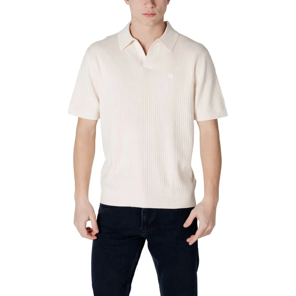 Calvin Klein Jeans Men's Cream Cotton T-Shirt