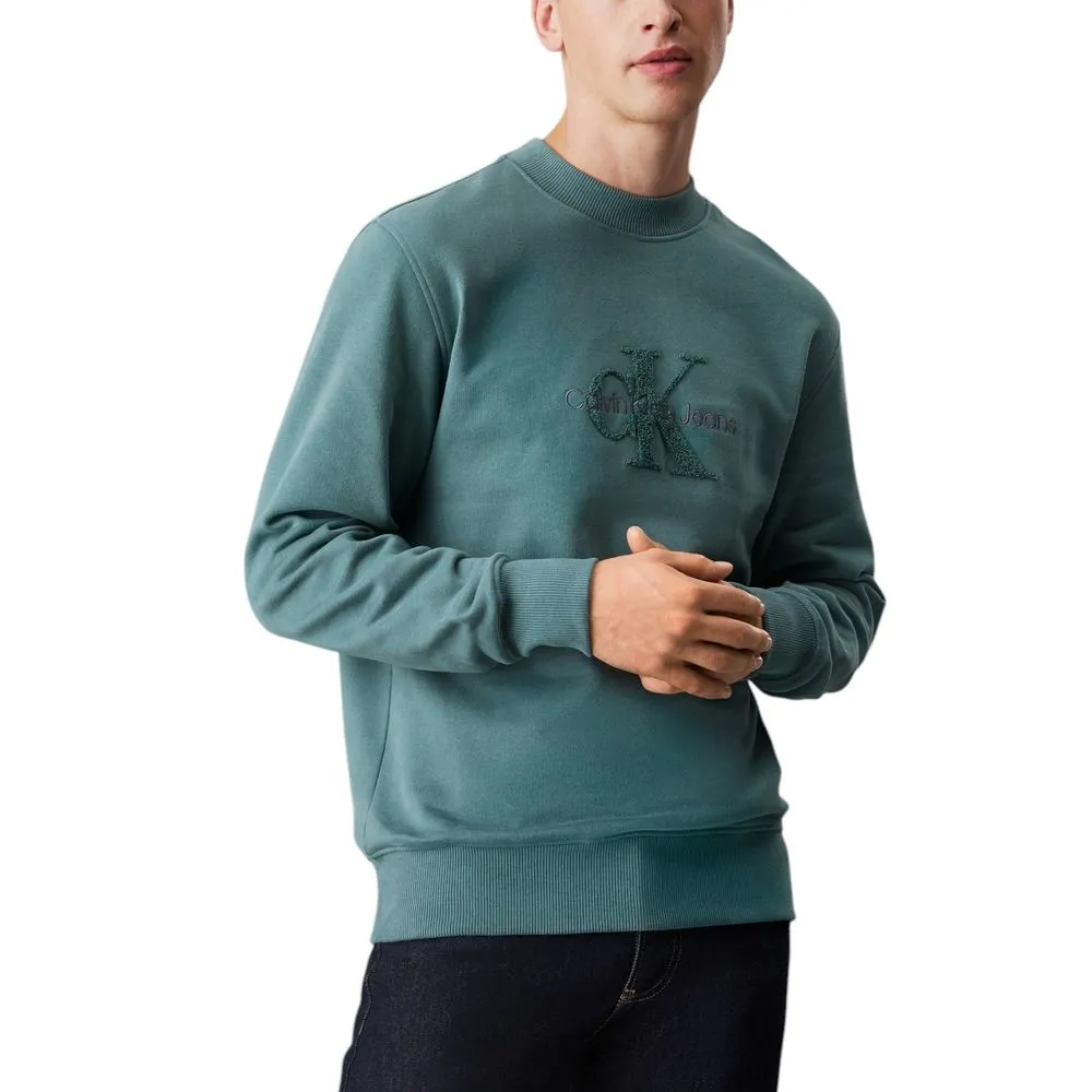 Calvin Klein Jeans Men's Green Cotton Sweater