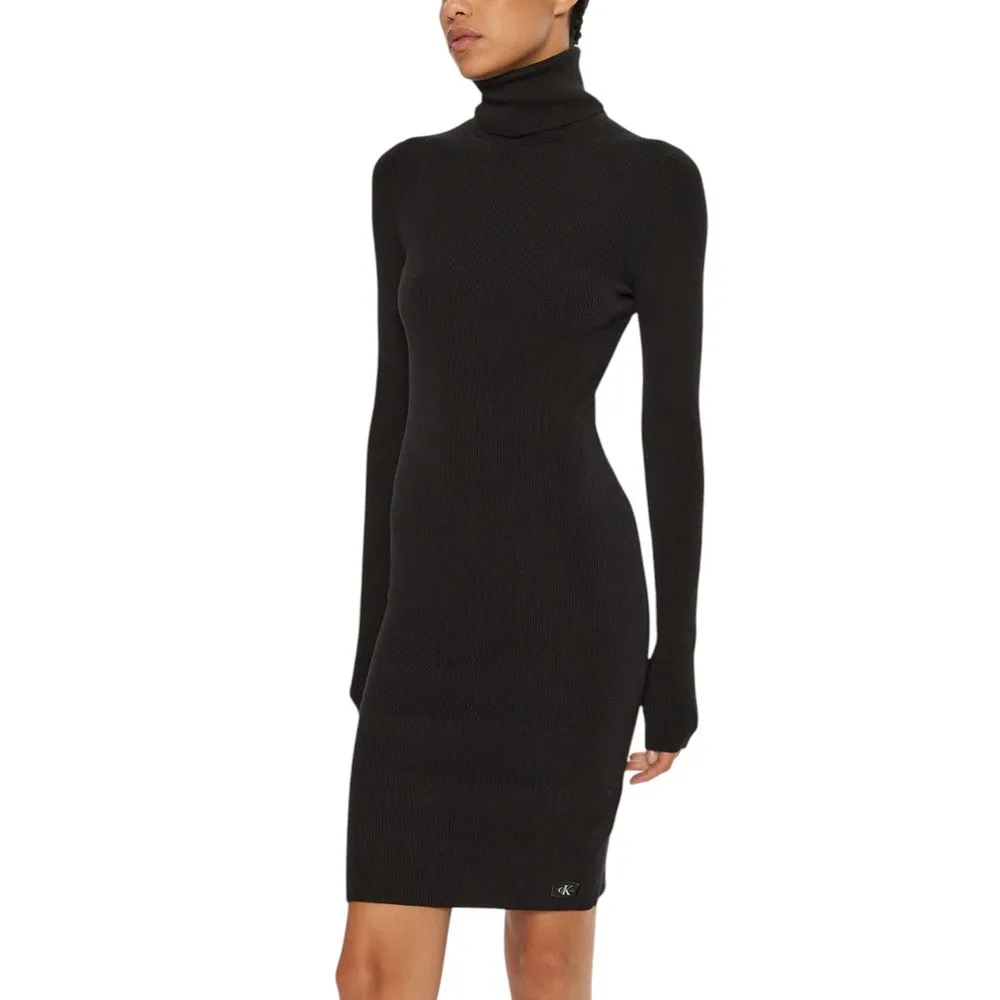 Calvin Klein Jeans Women's Black Cotton Dress