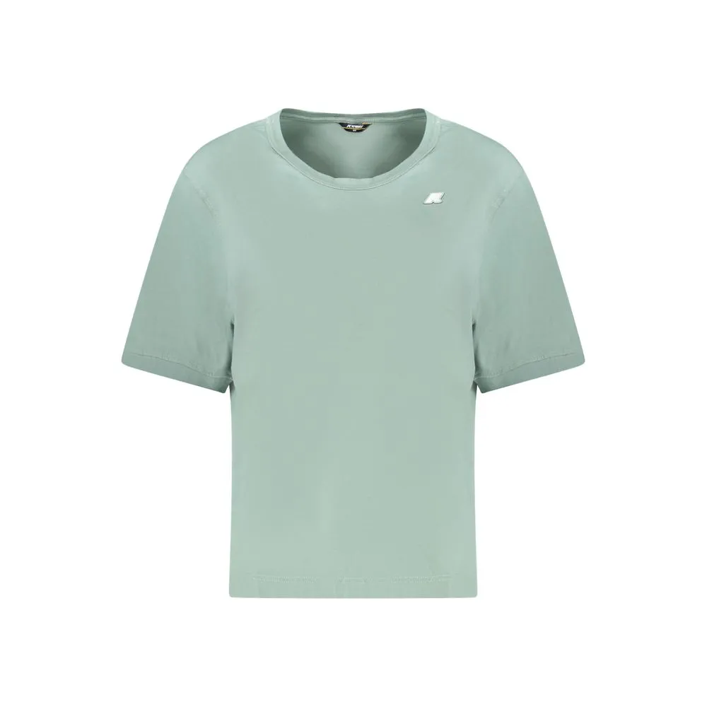 K-WAY Green Cotton Women Top