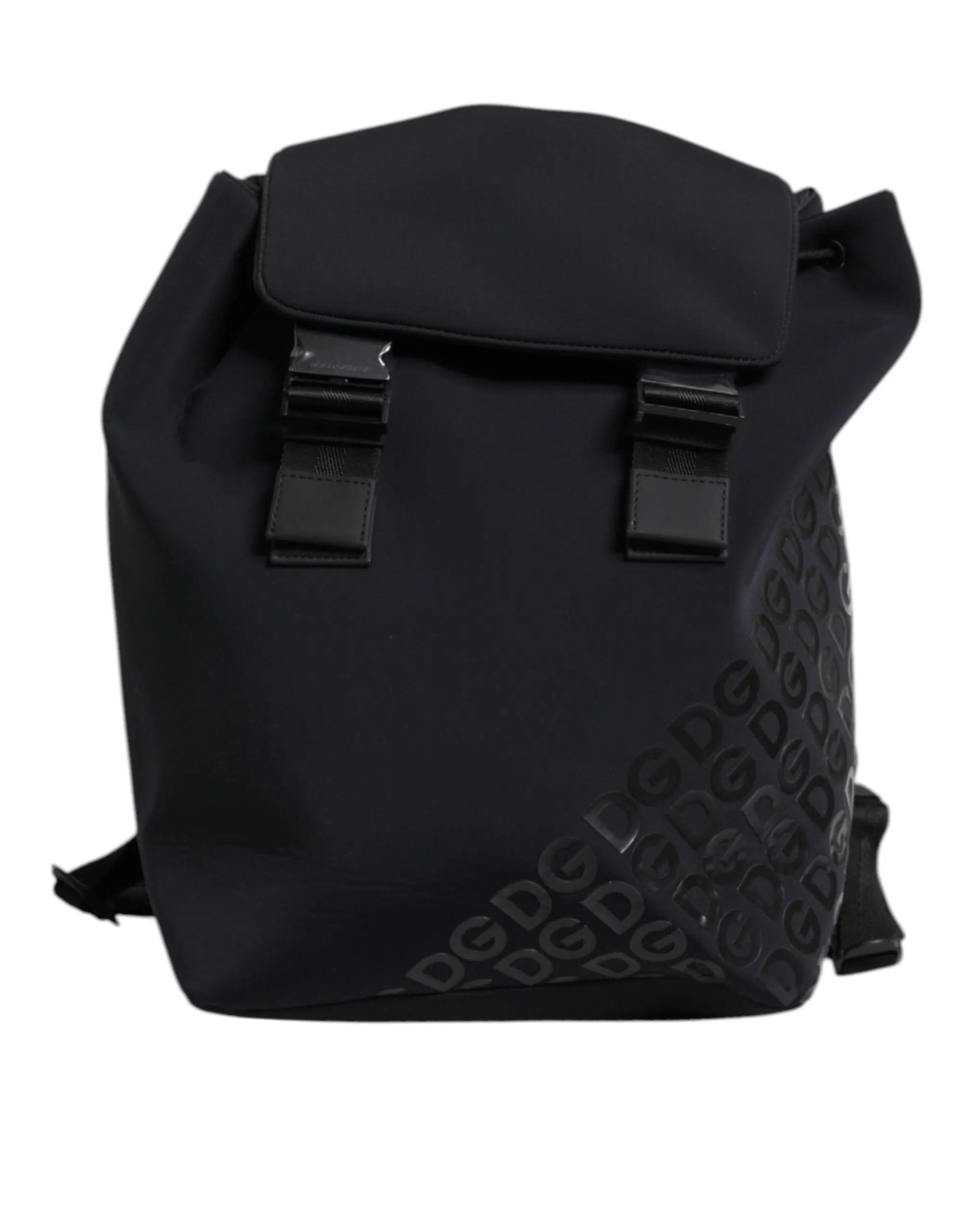 Dolce & Gabbana Men's Black Neoprene Nylon DG Logo School Backpack Bag