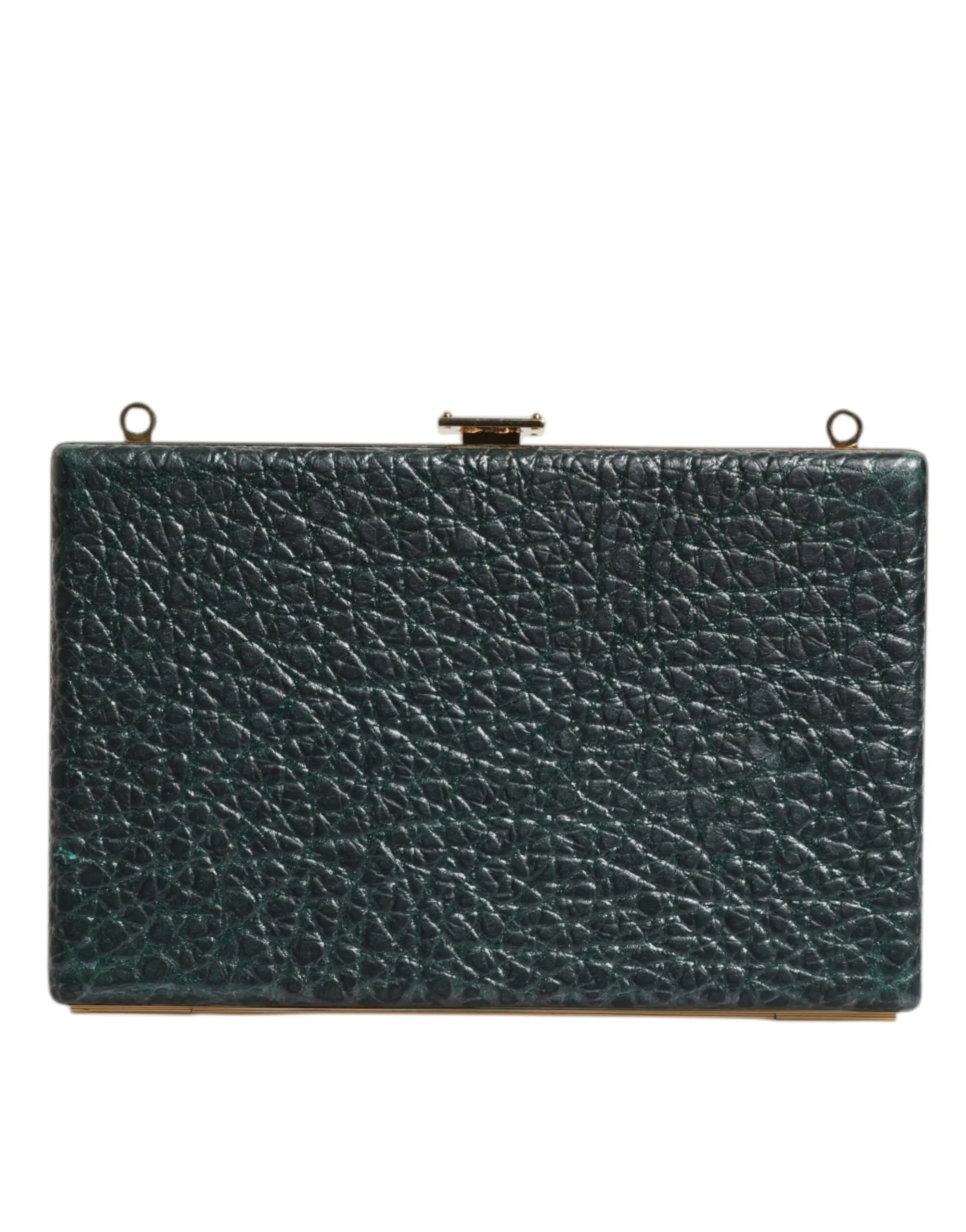 Dolce & Gabbana Women's Black Leather Clutch Evening Crossbody Bag