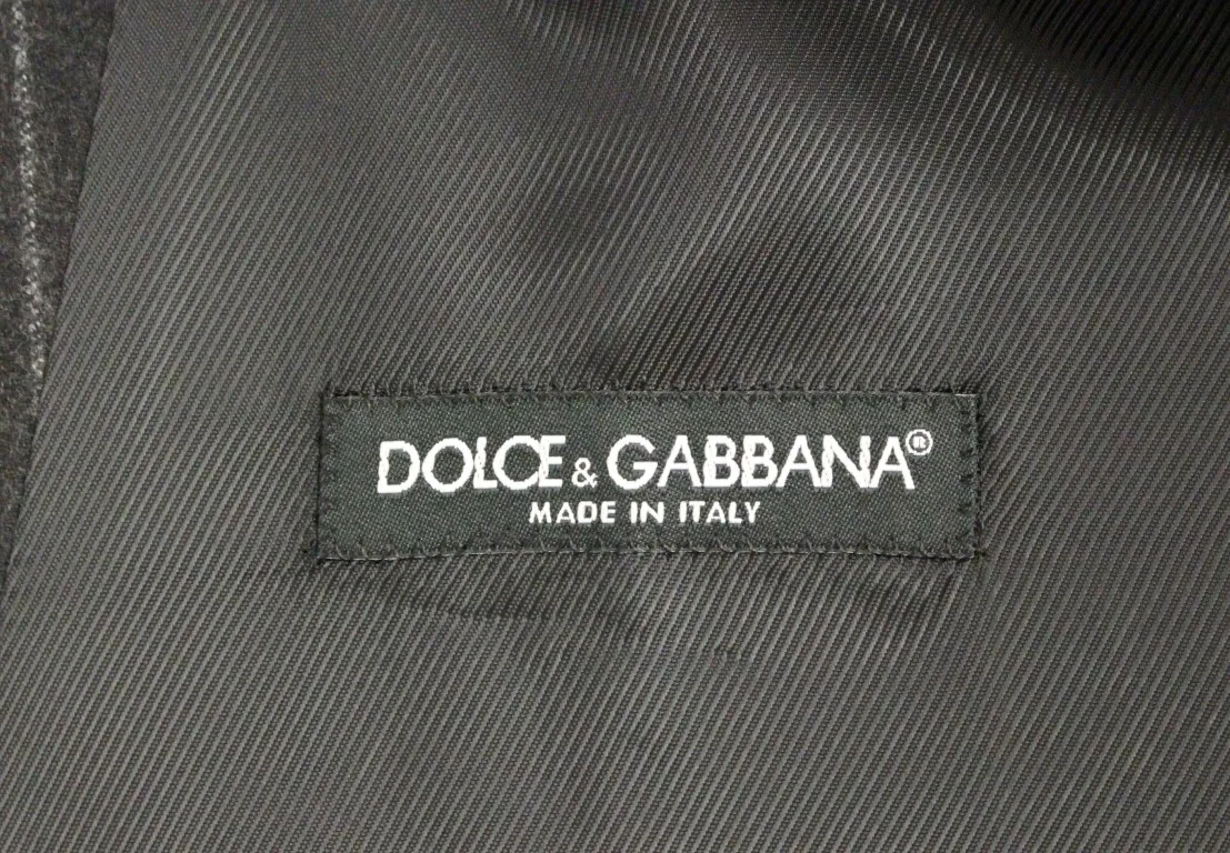 Dolce & Gabbana Men's Sleek Gray Striped Wool Dress Vest
