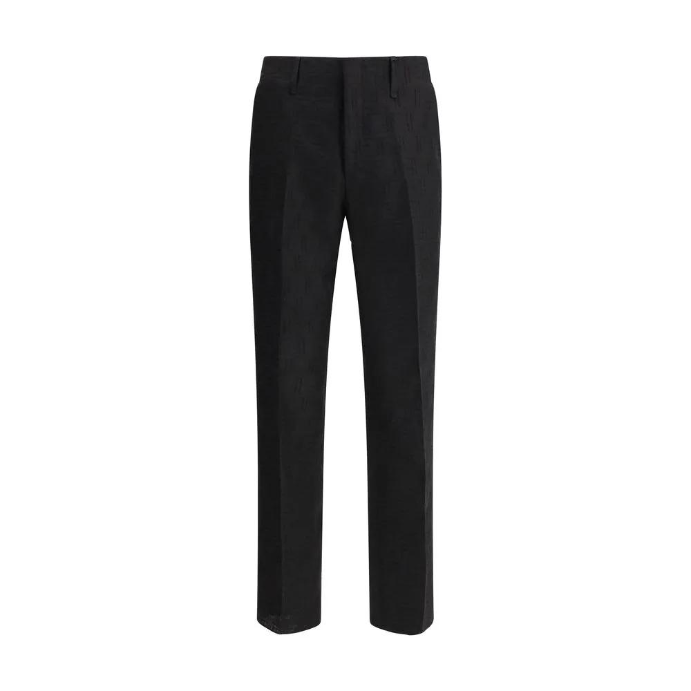 Fendi Men's FF pattern linen Pants
