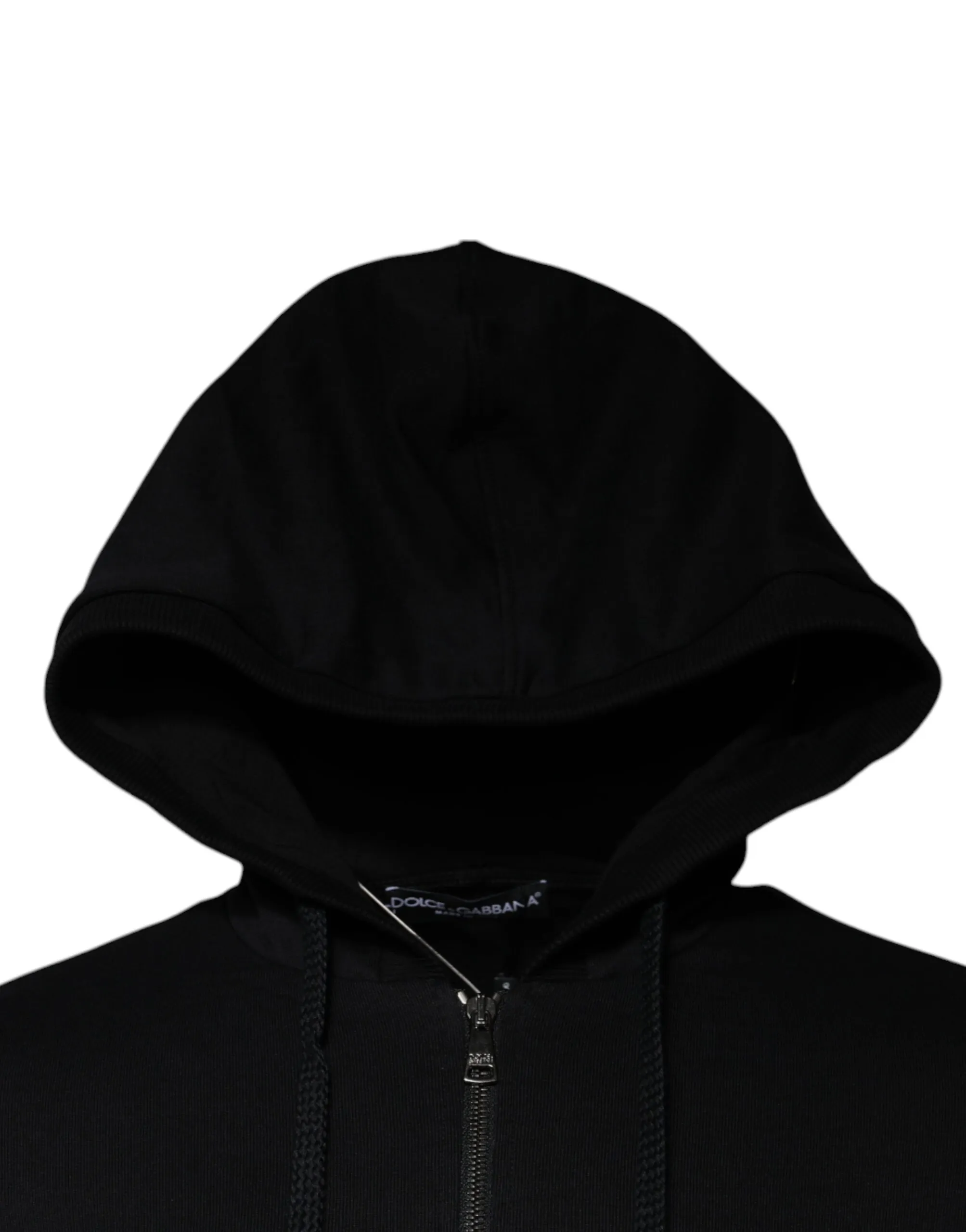 Dolce & Gabbana Men's Black Logo Full Zip Hooded Sweatshirt Sweater
