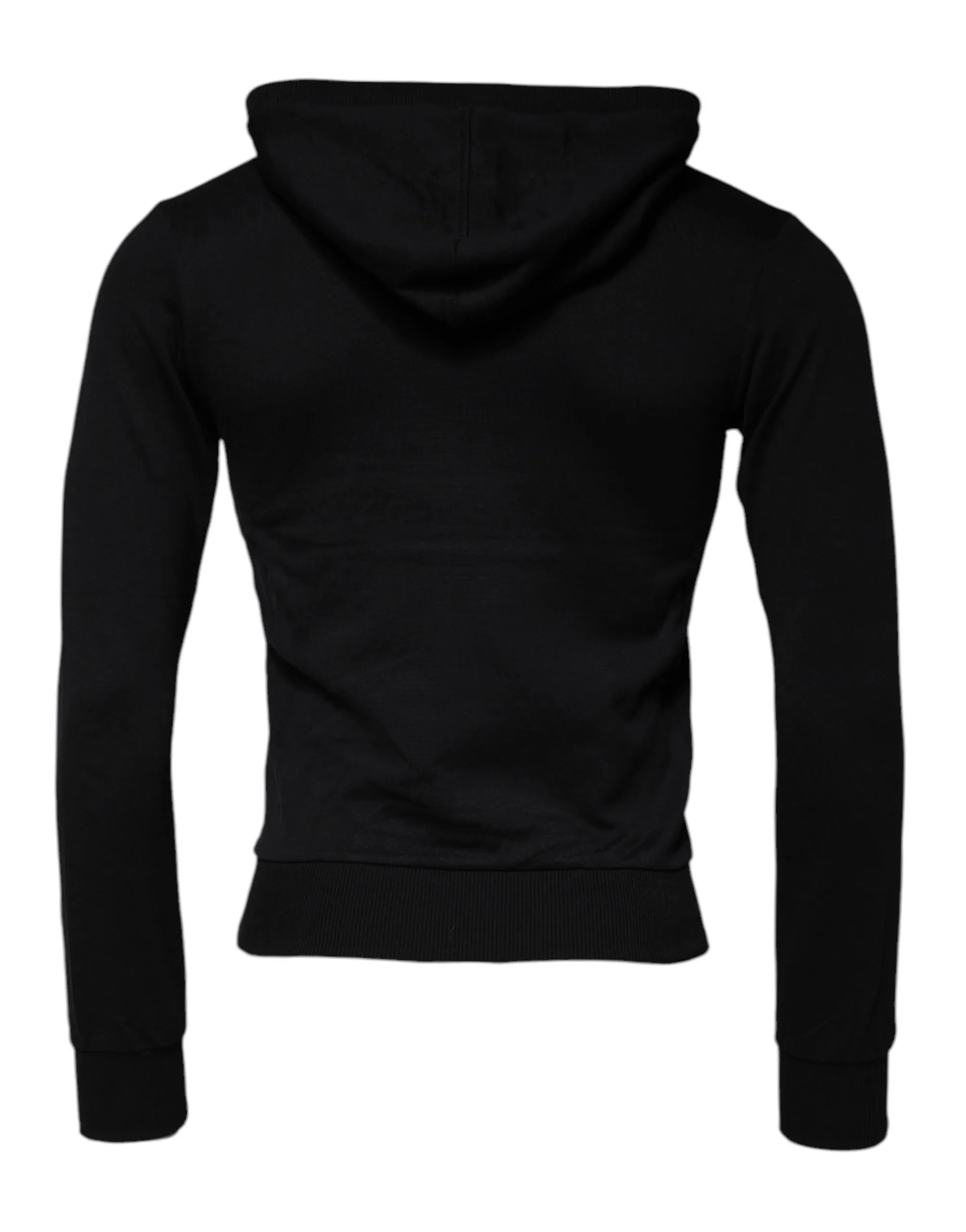Dolce & Gabbana Men's Black Logo Full Zip Hooded Sweatshirt Sweater