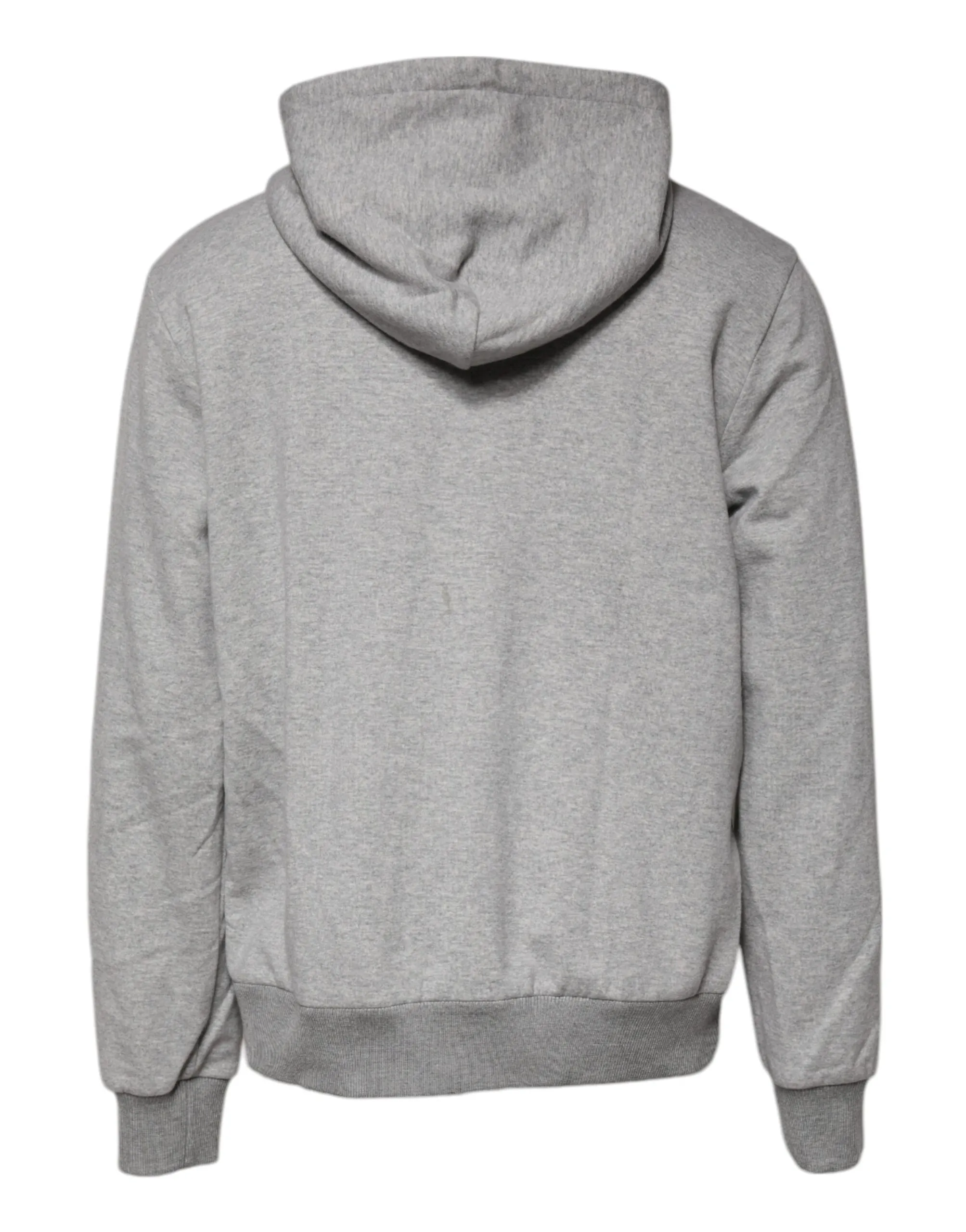 Dolce & Gabbana Men's Gray Logo Full Zip Hooded Sweatshirt Sweater