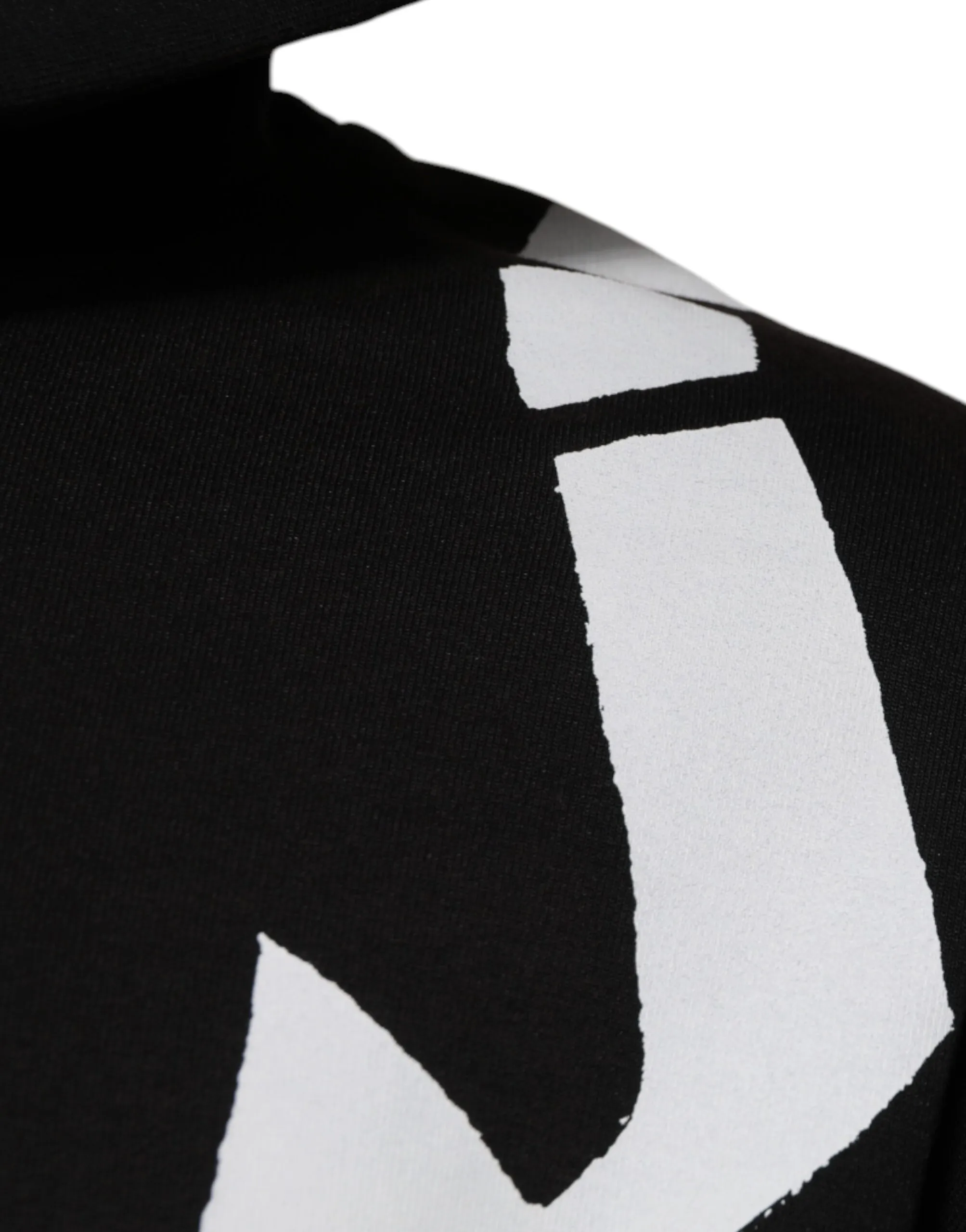 Dolce & Gabbana Men's Black White Logo Hooded Sweatshirt Sweater