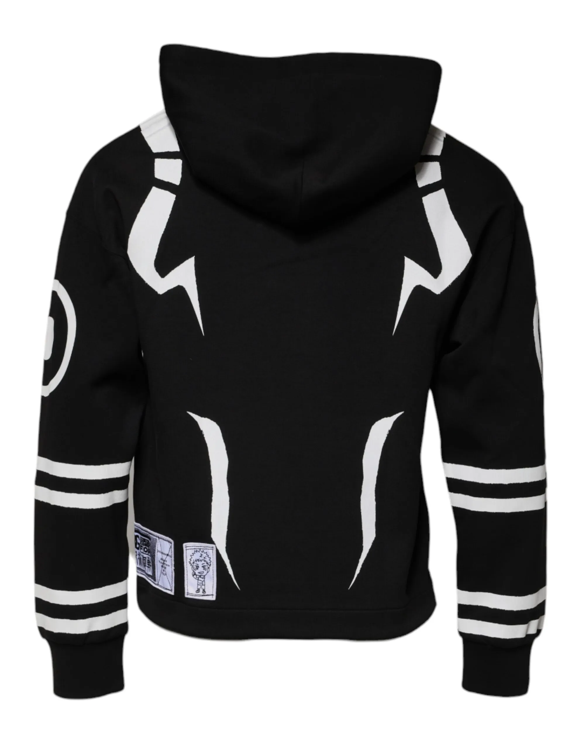 Dolce & Gabbana Men's Black White Logo Hooded Sweatshirt Sweater