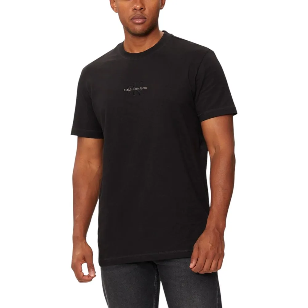 Calvin Klein Jeans Men's Black Cotton Rigenerato T-Shirt