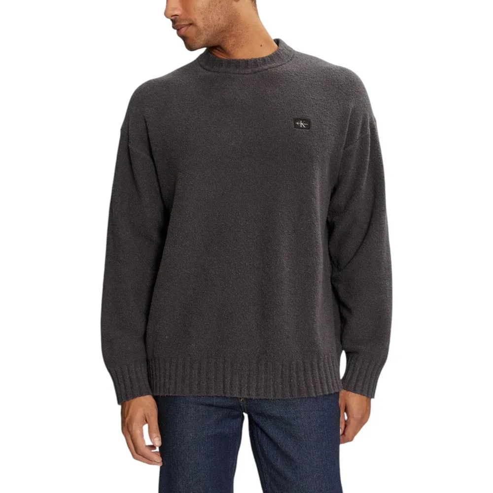 Calvin Klein Jeans Men's Gray Cotton Sweater