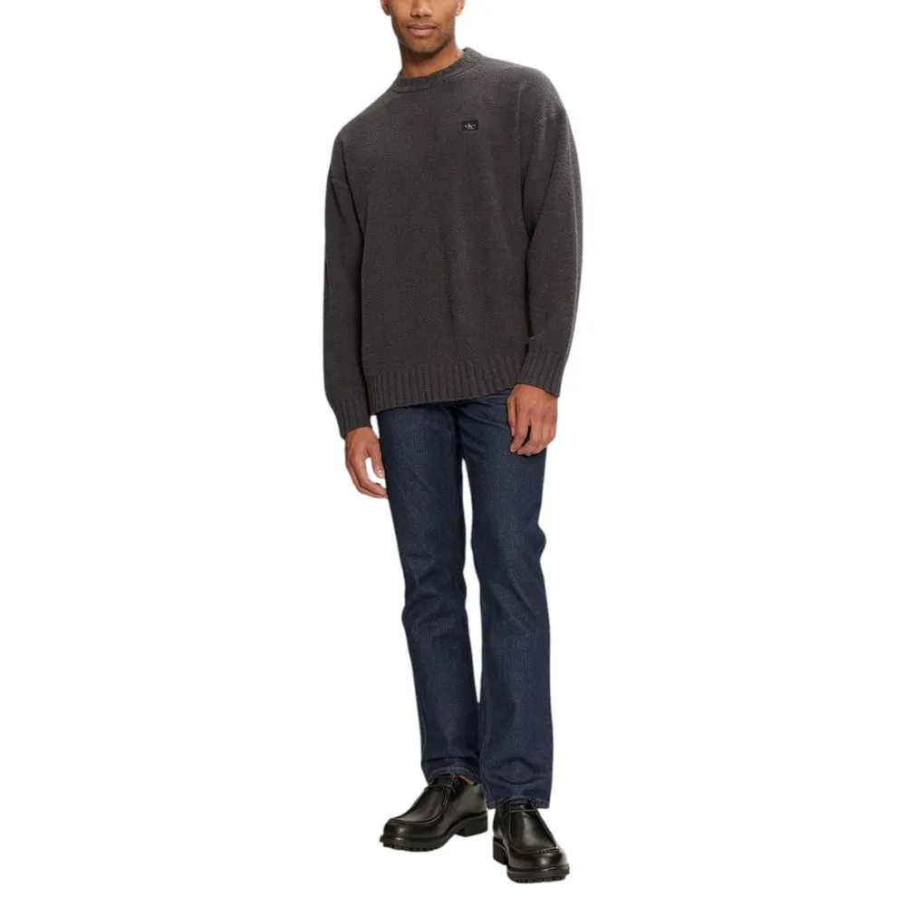 Calvin Klein Jeans Men's Gray Cotton Sweater