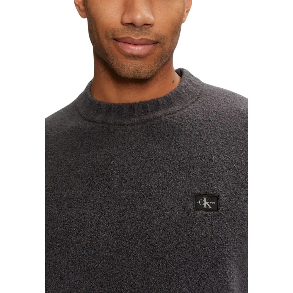 Calvin Klein Jeans Men's Gray Cotton Sweater