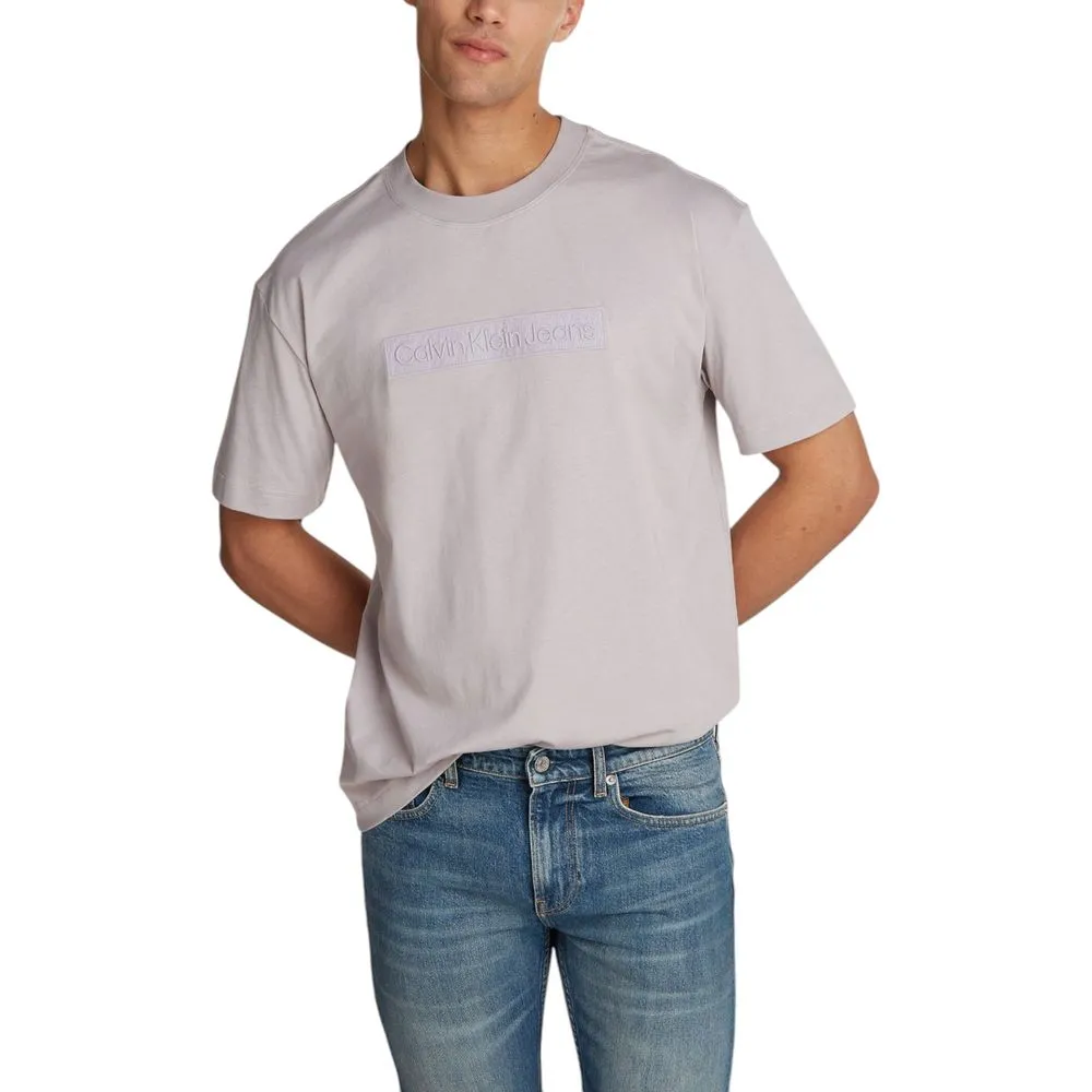 Calvin Klein Jeans Men's Purple Cotton Rigenerato T-Shirt