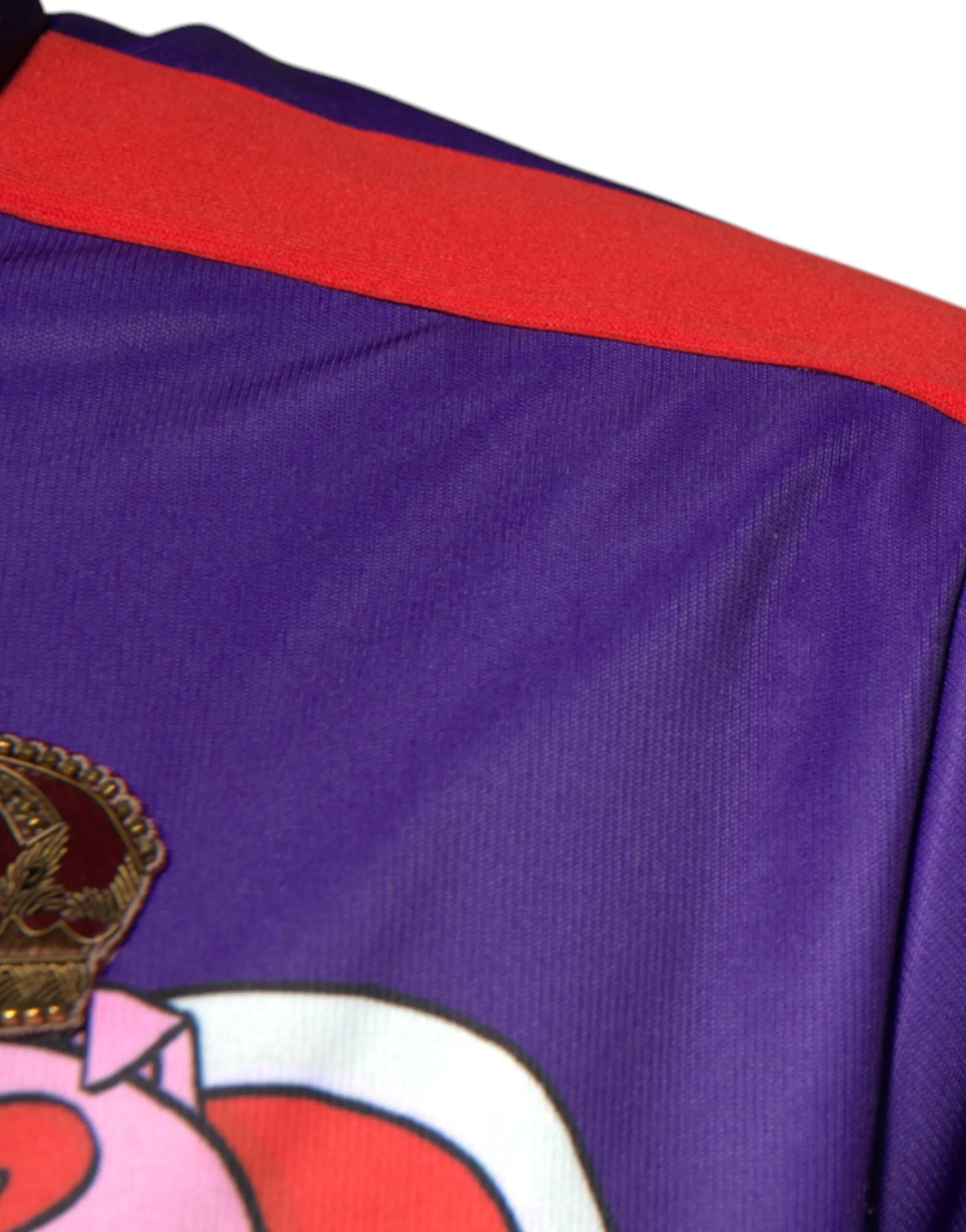 Dolce & Gabbana Men's Purple Year Of The Pig Full Zip Bomber Sweater