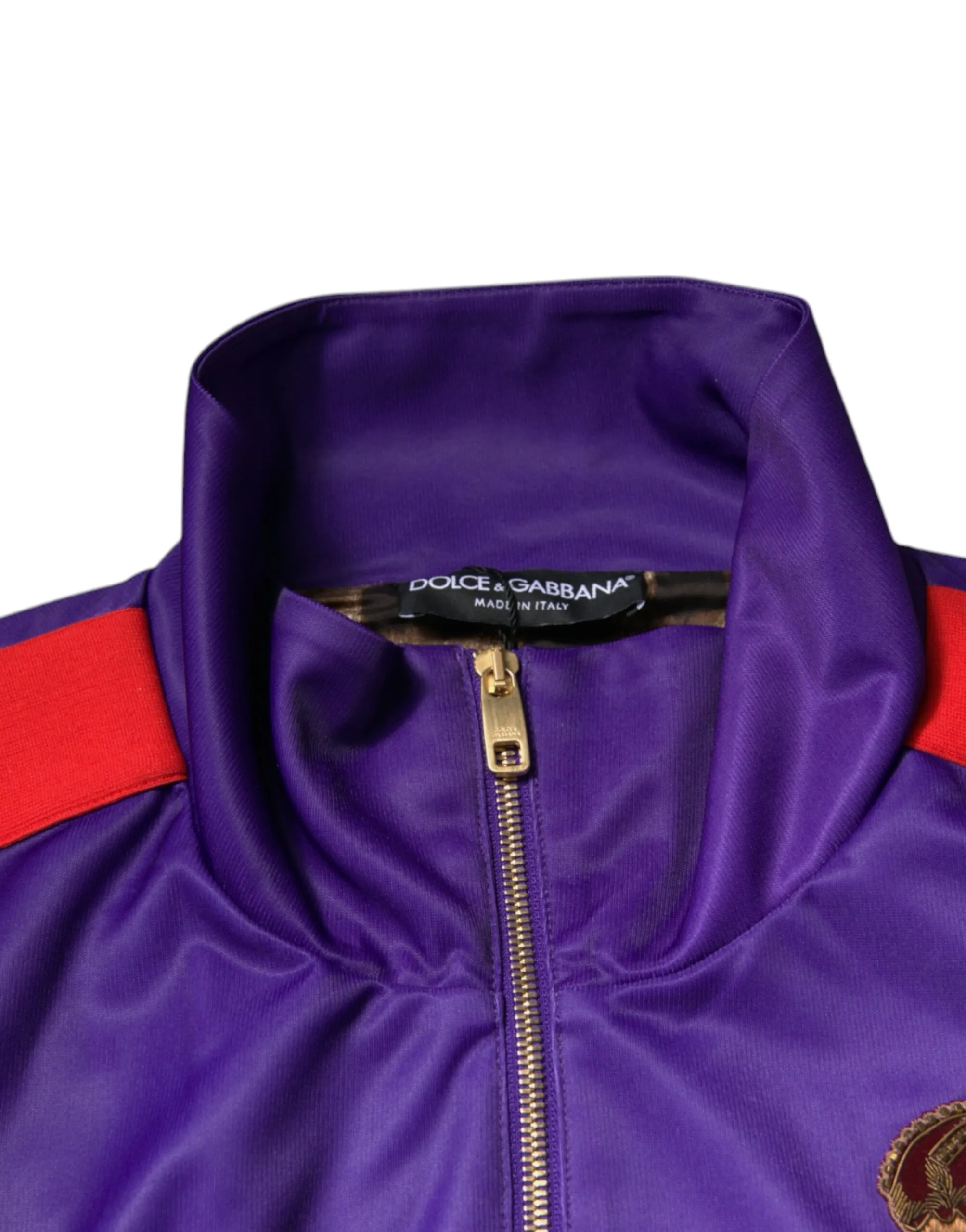 Dolce & Gabbana Men's Purple Year Of The Pig Full Zip Bomber Sweater