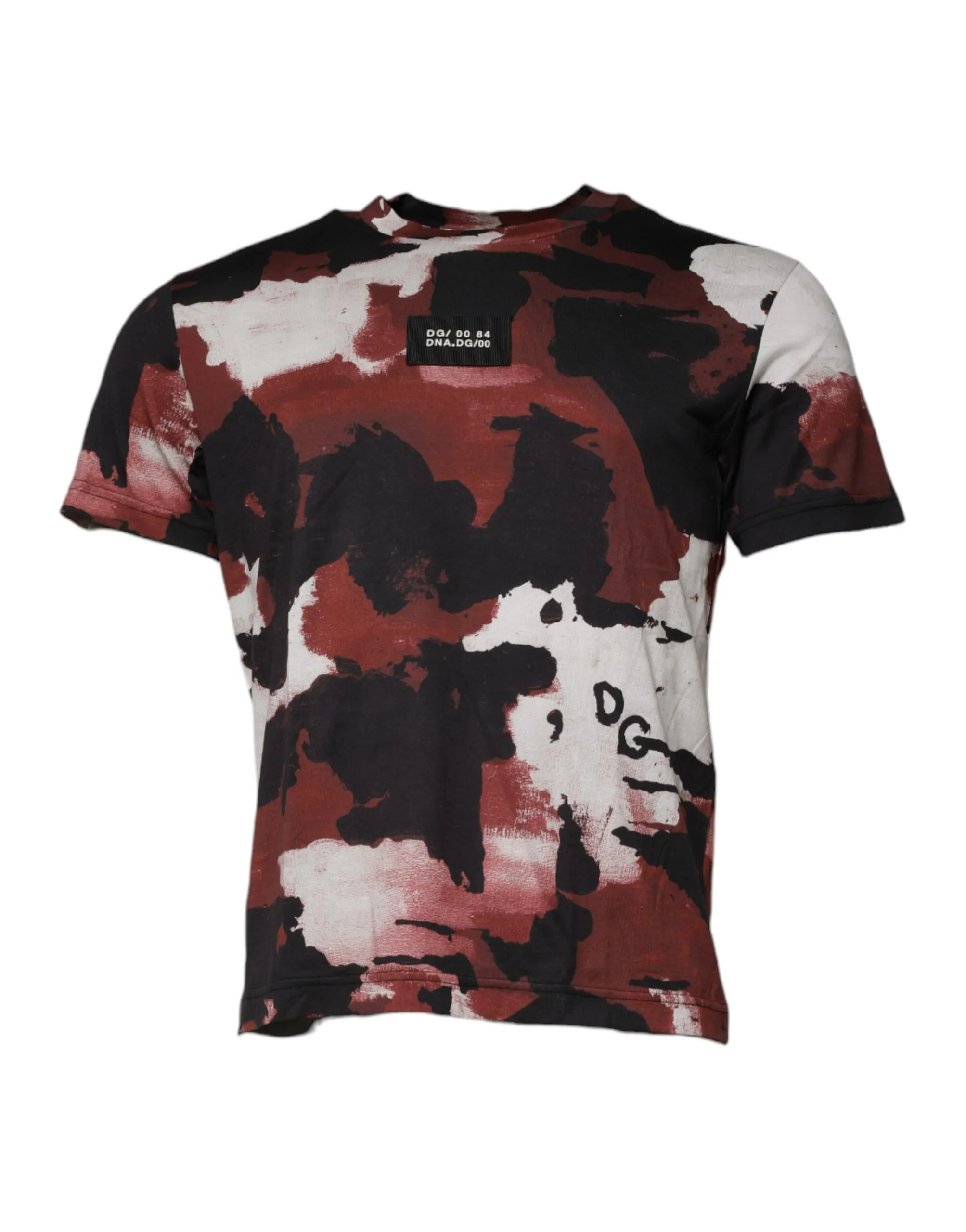 Dolce & Gabbana Men's Multicolor Camouflage Crew Neck T-shirt