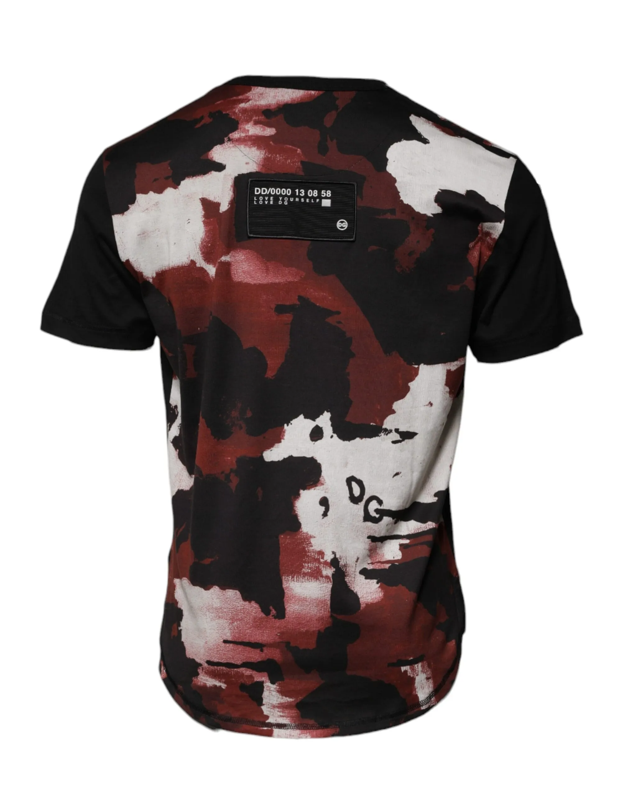 Dolce & Gabbana Men's Multicolor Camouflage Crew Neck T-shirt