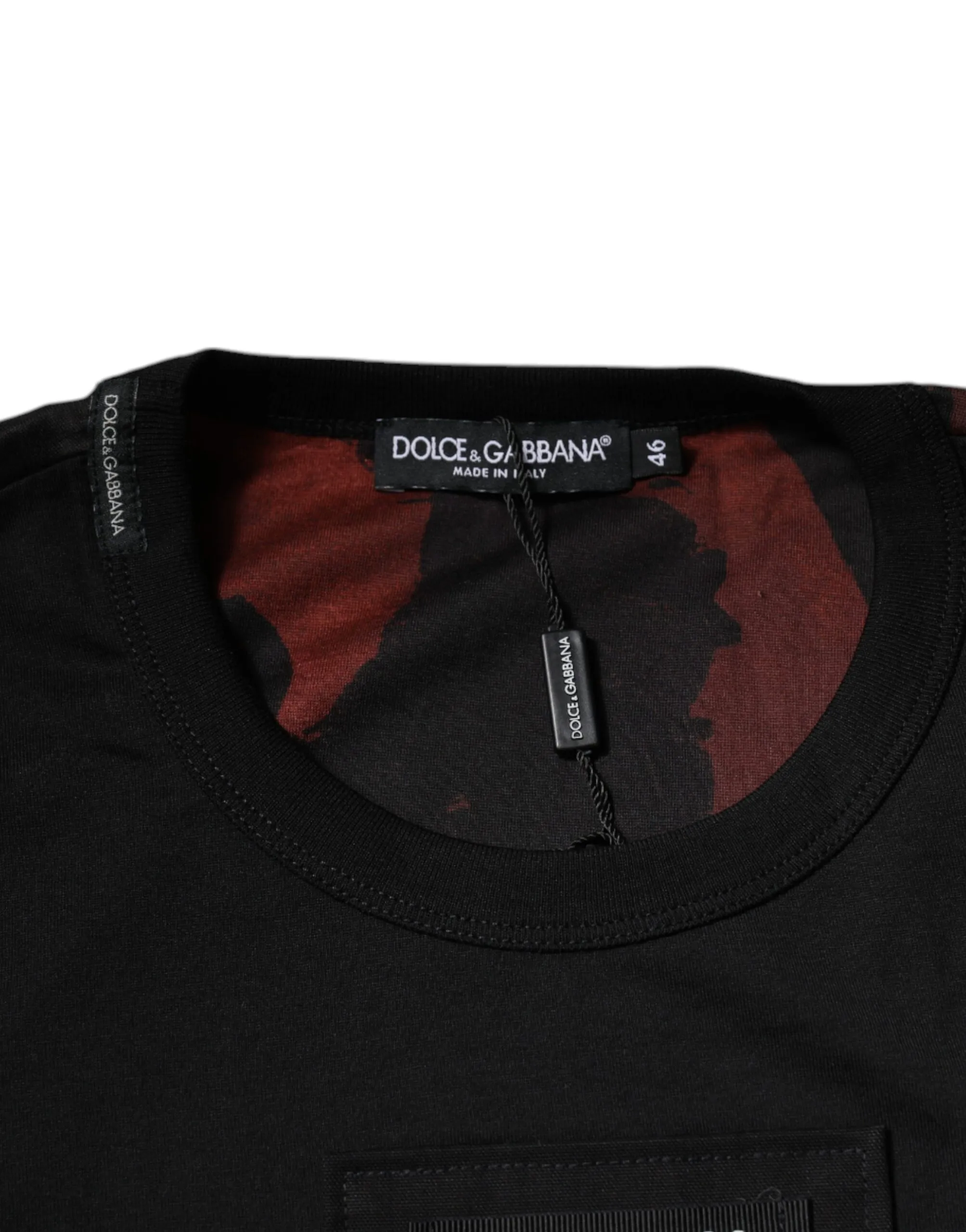 Dolce & Gabbana Men's Multicolor Camouflage Crew Neck T-shirt