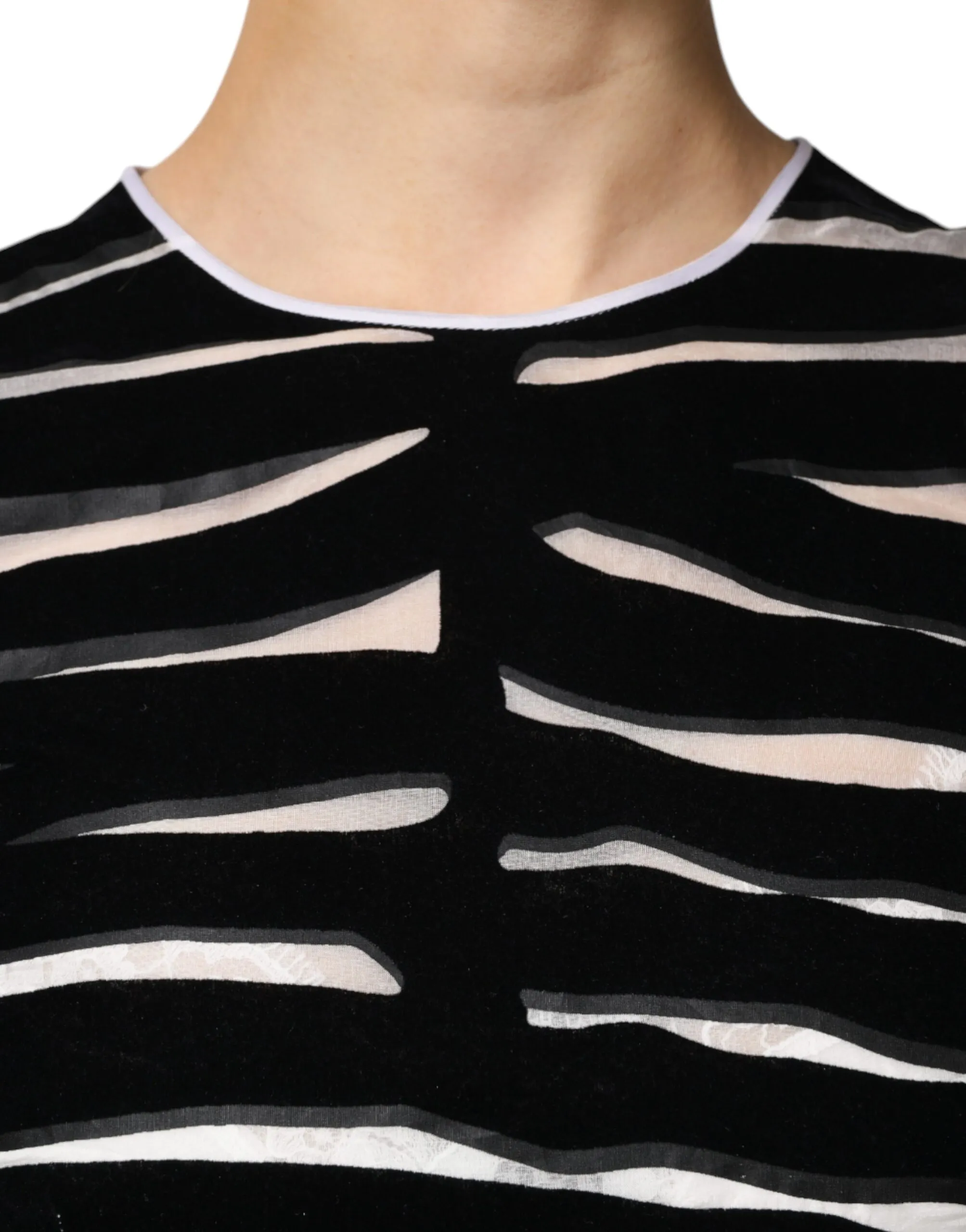Dolce & Gabbana Women's Black White Zebra A-line Sheath Mini Dress