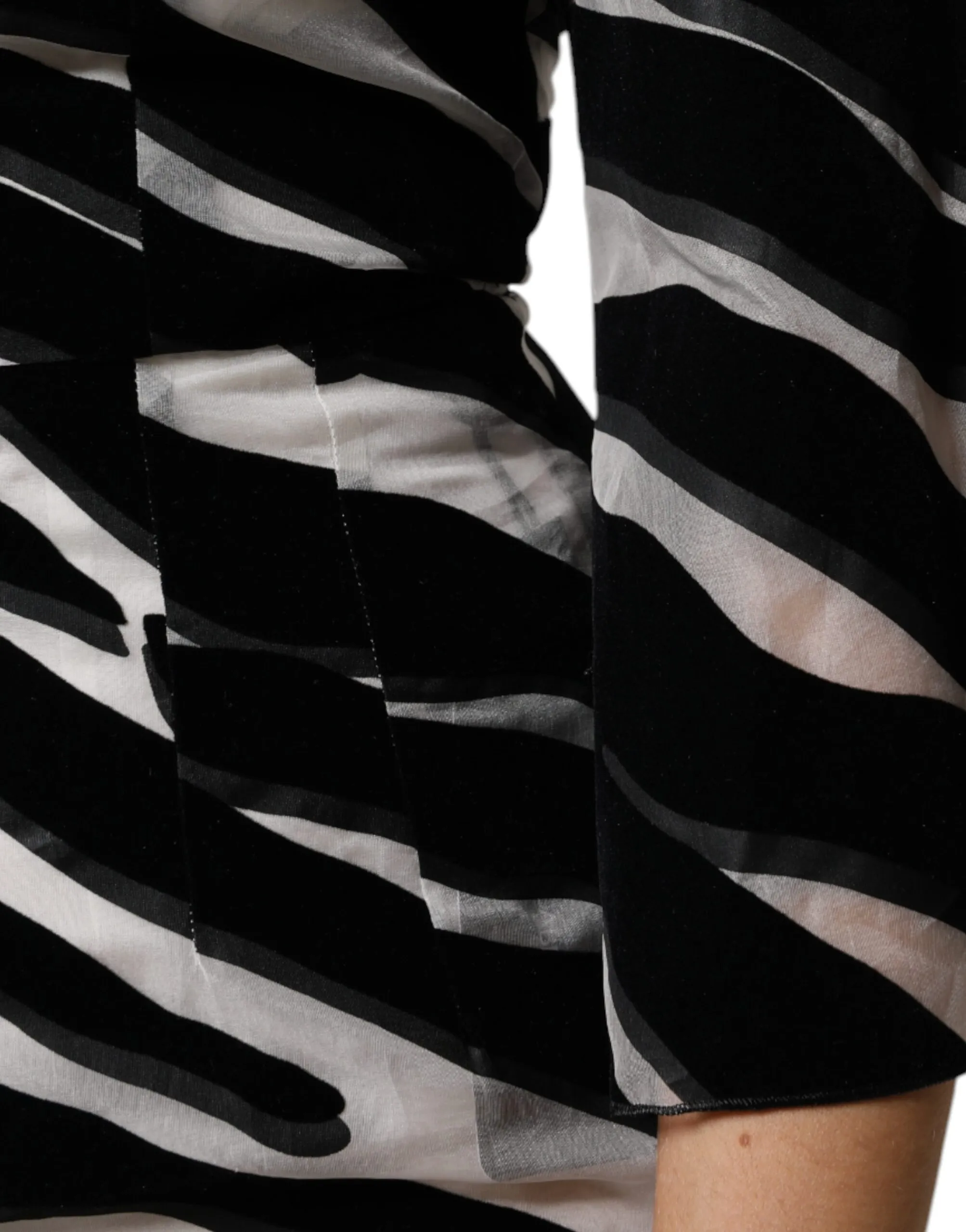 Dolce & Gabbana Women's Black White Zebra A-line Sheath Mini Dress