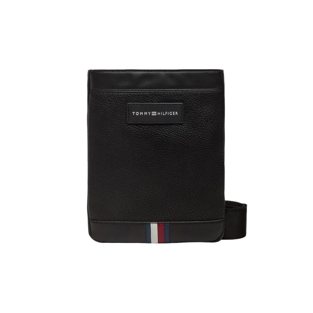 Tommy Hilfiger Men's Black Polyethylene Messenger Bag