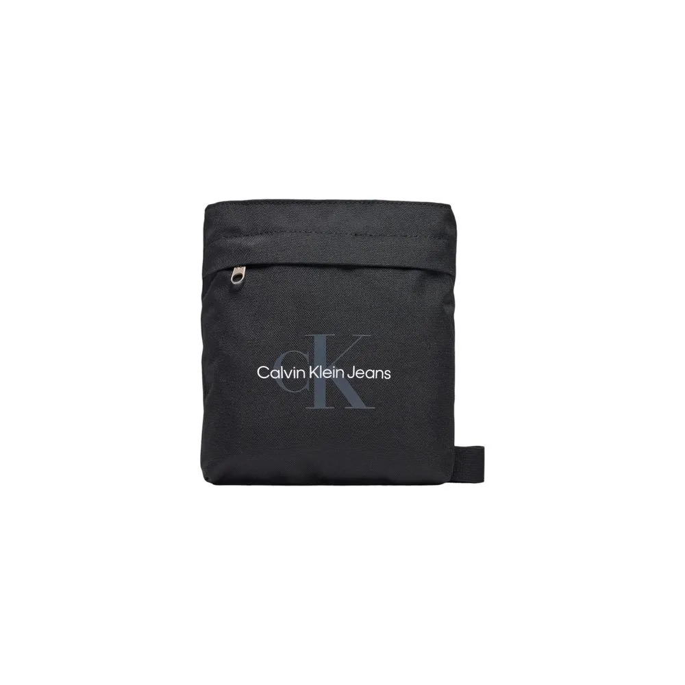 Calvin Klein Jeans Men's Black Recycled Polyester Messenger Bag