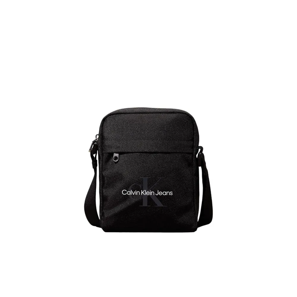 Calvin Klein Men's Black Recycled Polyester Messenger Bag