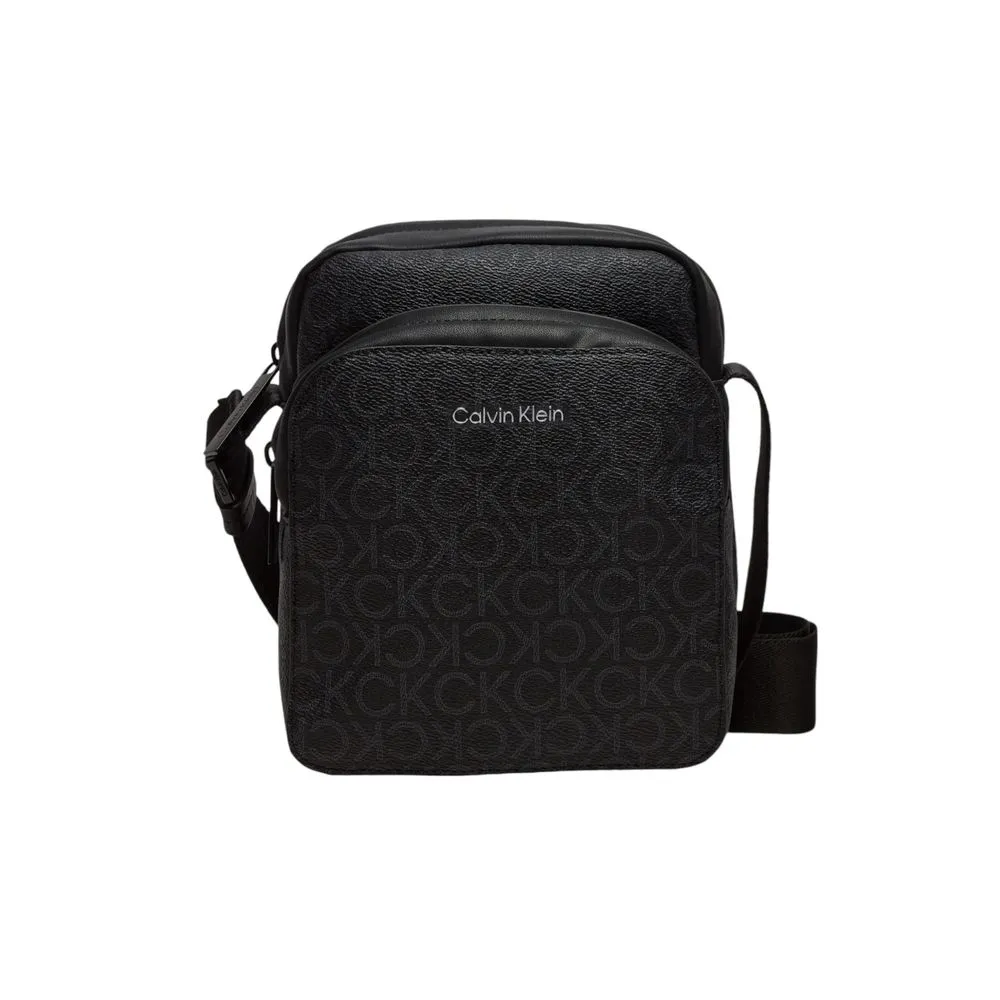 Calvin Klein Men's Black Recycled Polyester Messenger Bag