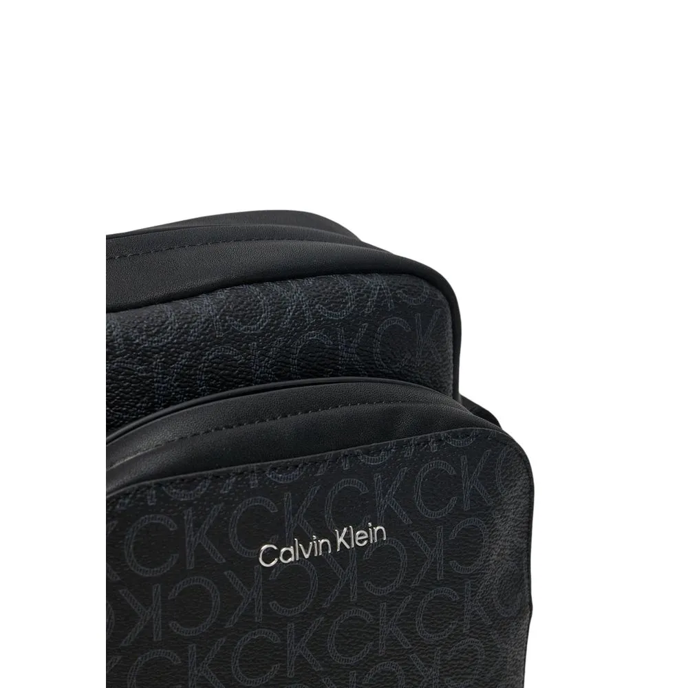 Calvin Klein Men's Black Recycled Polyester Messenger Bag