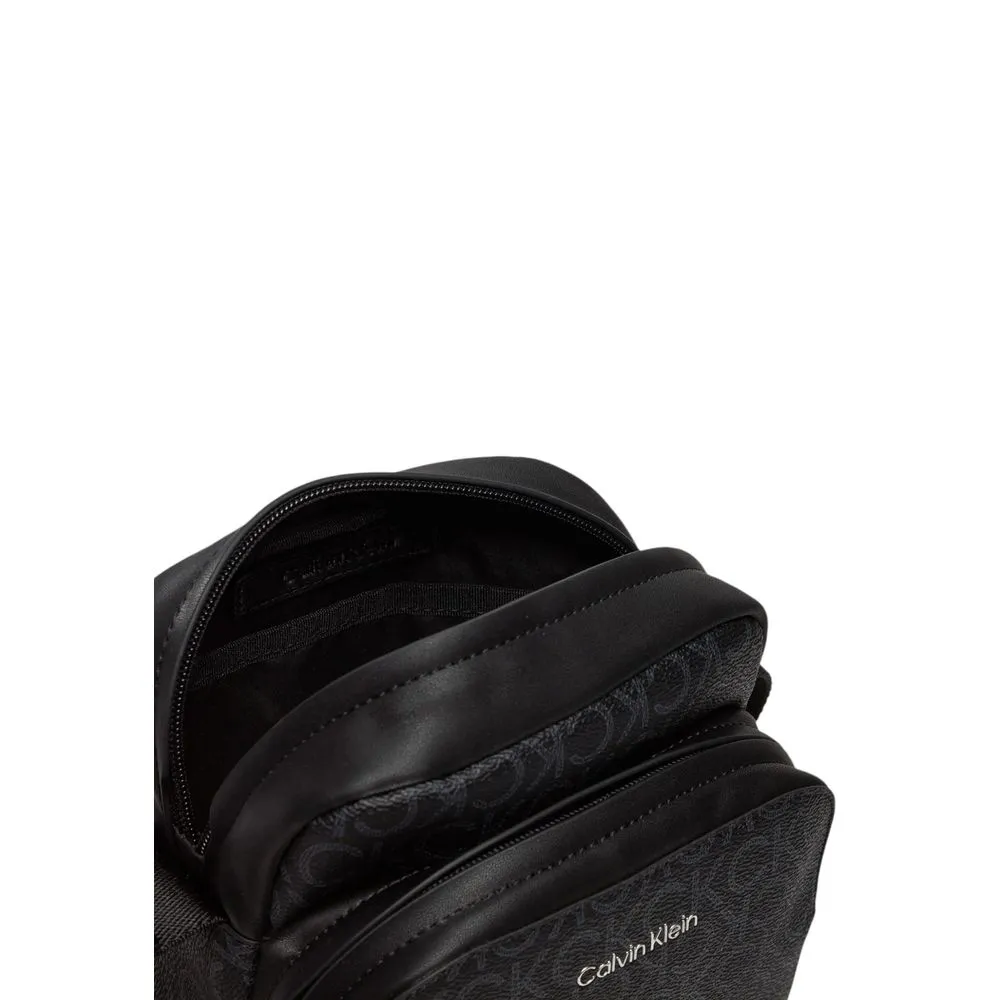 Calvin Klein Men's Black Recycled Polyester Messenger Bag
