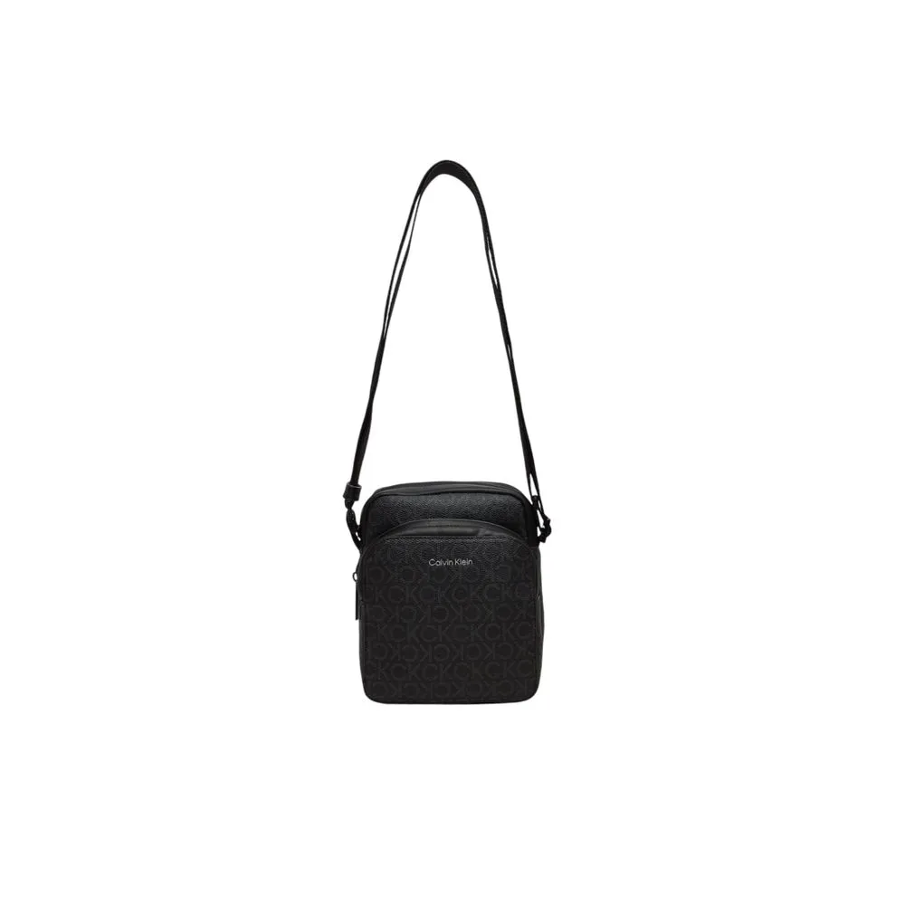 Calvin Klein Men's Black Recycled Polyester Messenger Bag