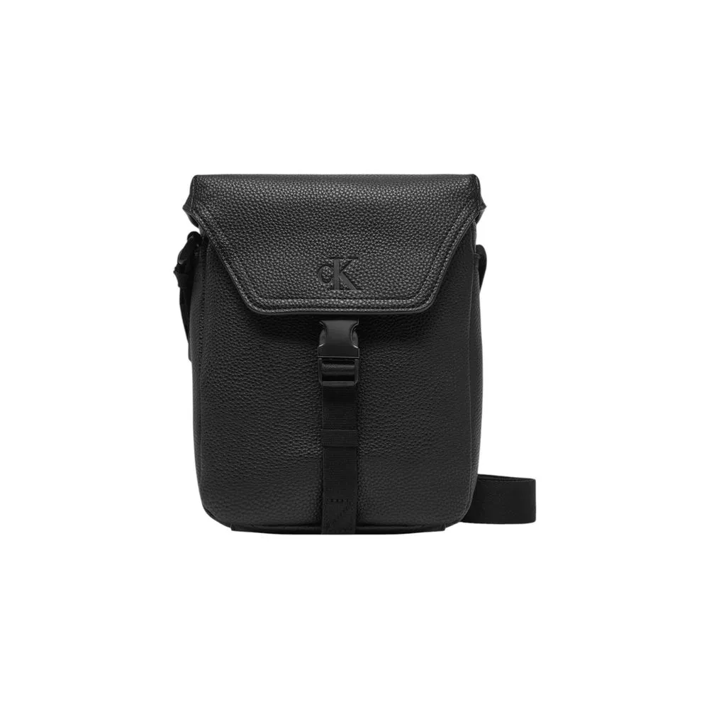 Calvin Klein Men's Black Polyethylene Messenger Bag